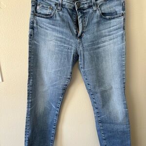 AG Adriano Goldschmied Women's Straight Leg Jeans - Light Blue